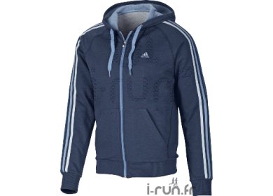 Adidas Veste Capuche Molletonn�e bleu