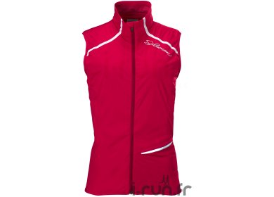 Salomon Gilet Zip SoftShell Rubis Red W