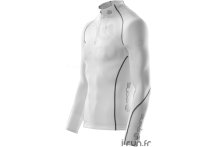 Skins A200 Thermal Top LS 1/2 Zip Blanc