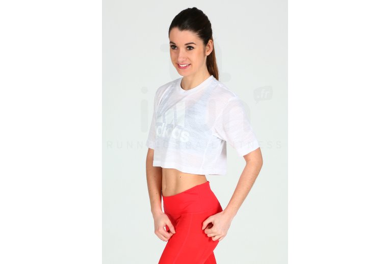 adidas Camiseta manga corta Crop Top Aeroknit Boxy