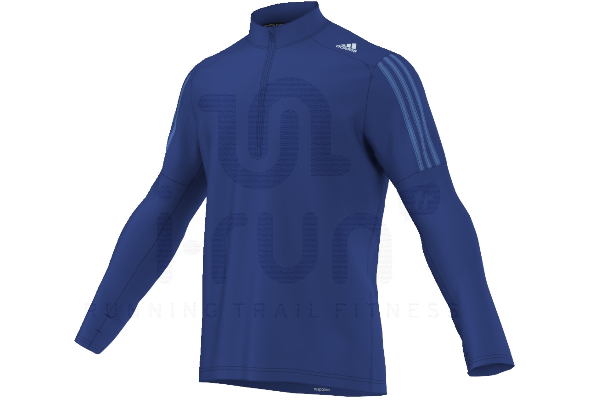 adidas Maillot Response 1/2 Zip M homme Bleu pas cher