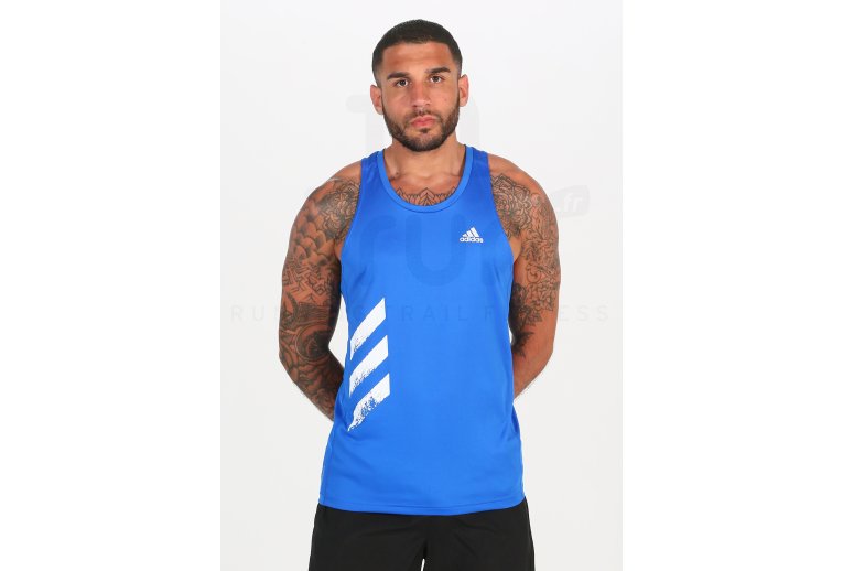 adidas camiseta de tirantes Own The Run 3-Stripes