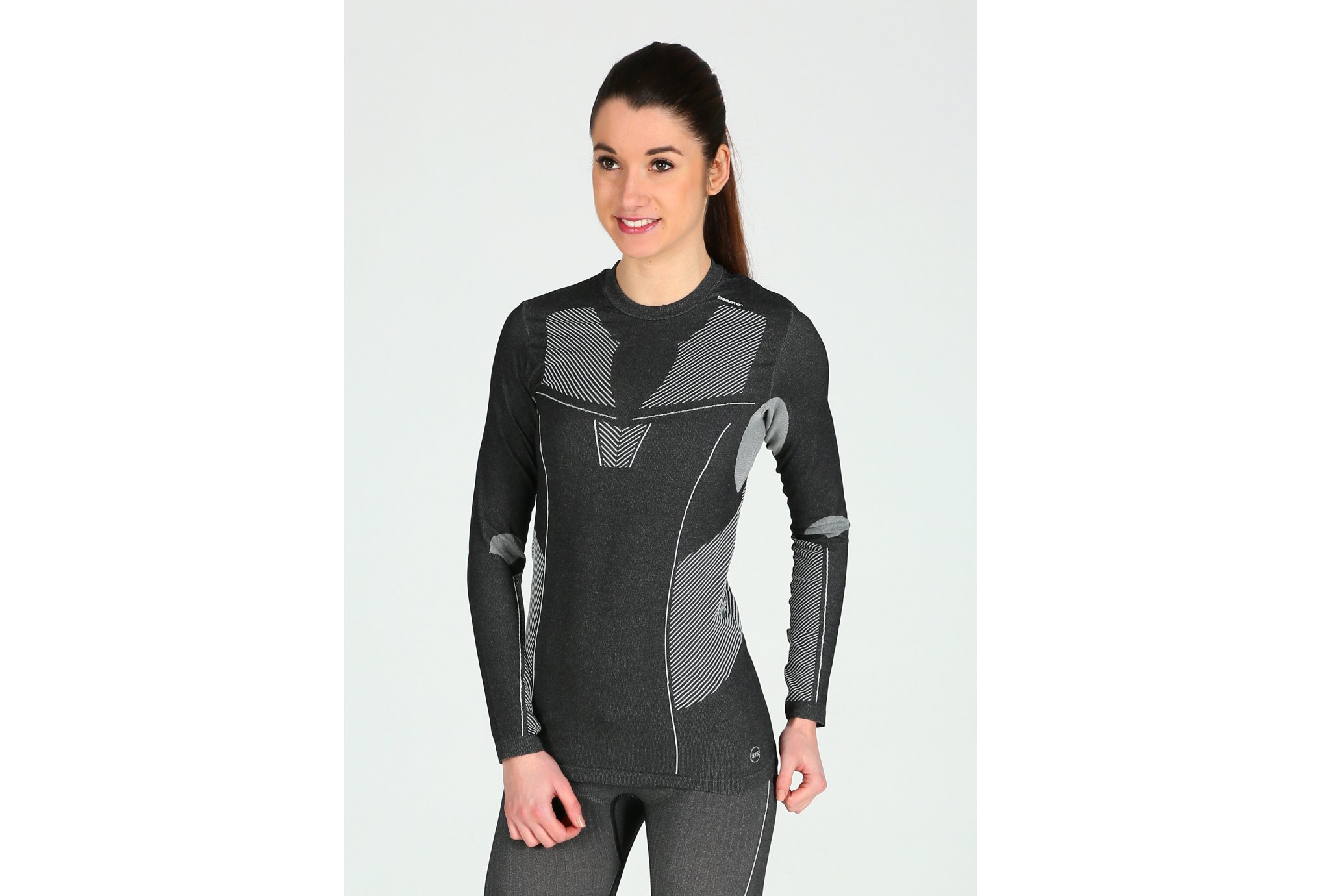 Salomon Primo Warm LS CN Seamless W Diététique Vêtements femme