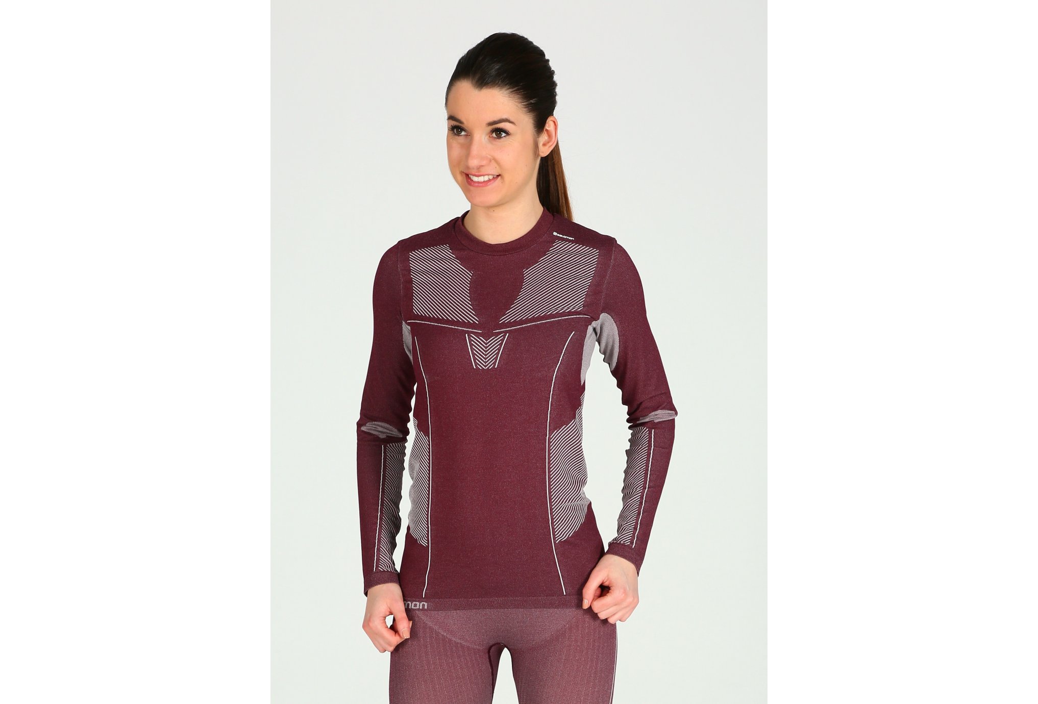 Salomon Primo Warm LS CN Seamless W Diététique Vêtements femme