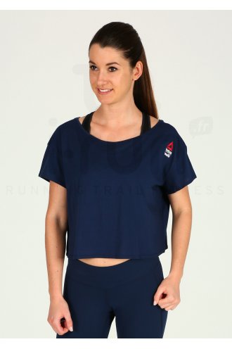 reebok t shirt femme bleu