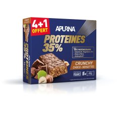 Apurna Barre protéinée Crunchy Choco Noisettes 4+1 offerte