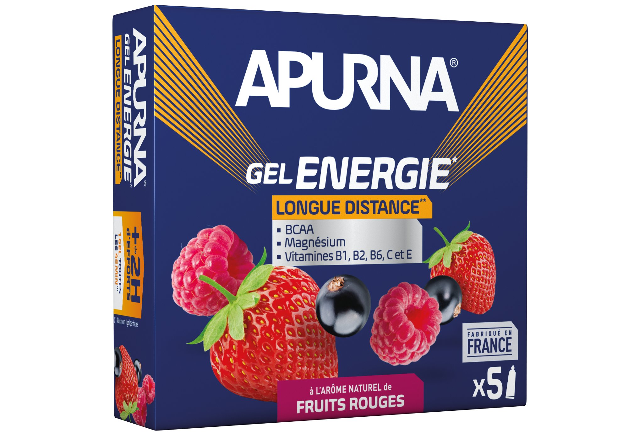 Apurna Etui gels +2h d'effort Fruits rouges Diététique Gels