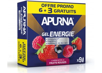 Apurna Etui Gels Energie 6+3 - Fruits Rouges 