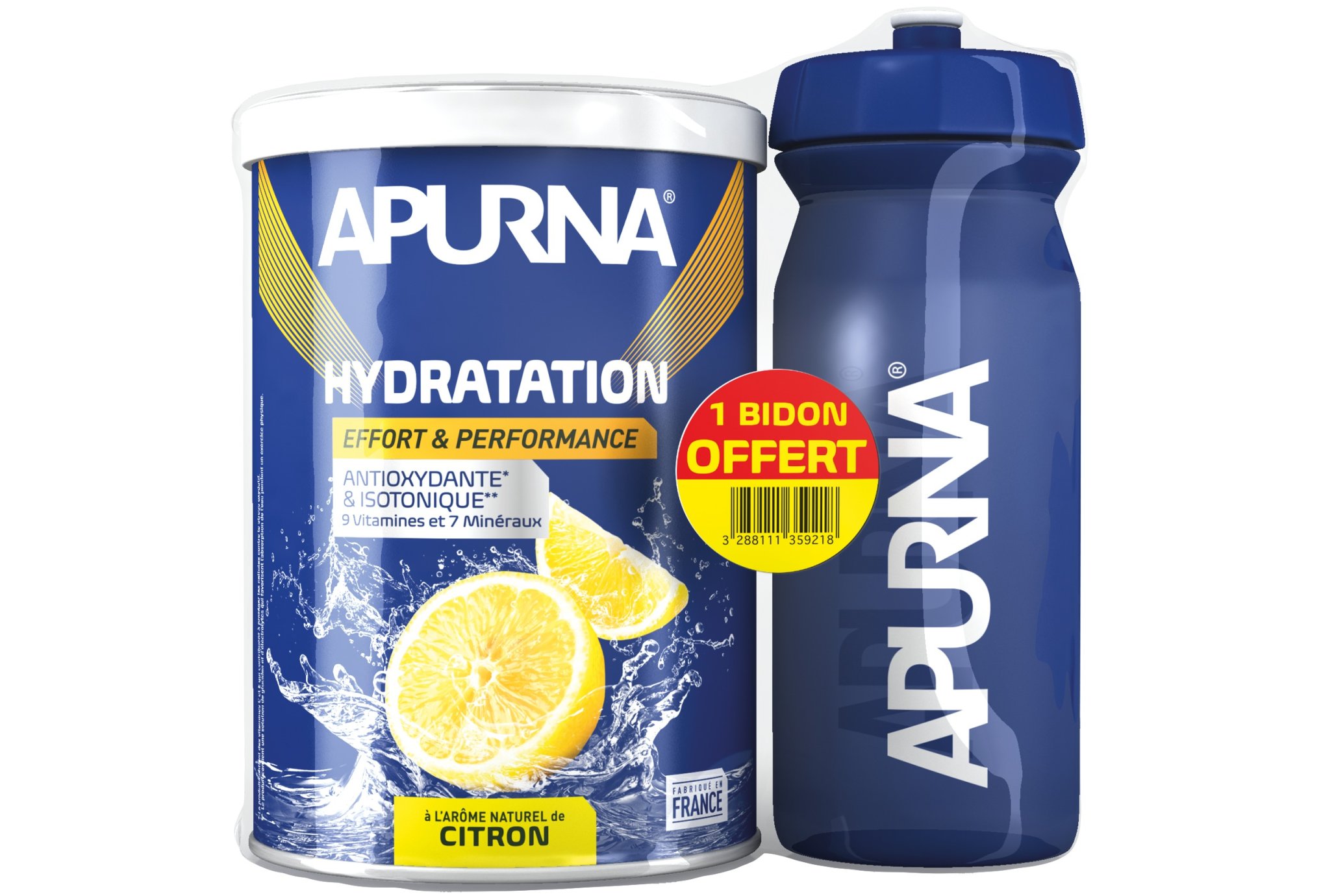 Apurna Préparation Hydratation - Citron + Bidon Offert Diététique Boissons