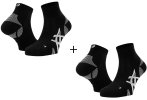 Asics 2 pairs of Cushion Run Quarter socks