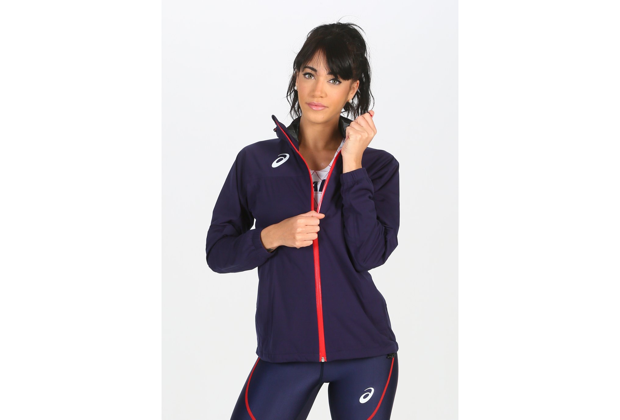 Asics Rain Jacket France W vêtement running femme