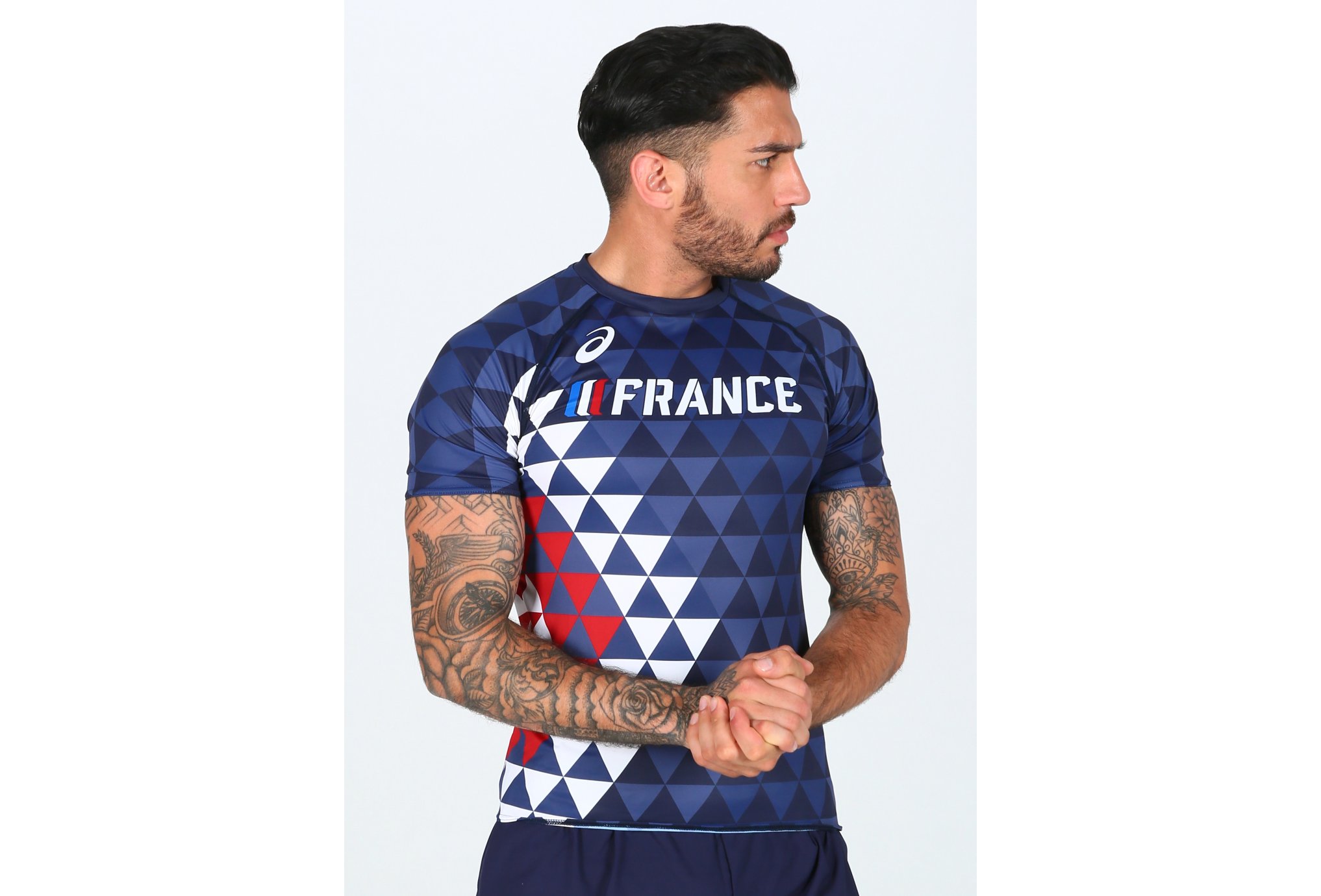 Asics SS Top France M vêtement running homme