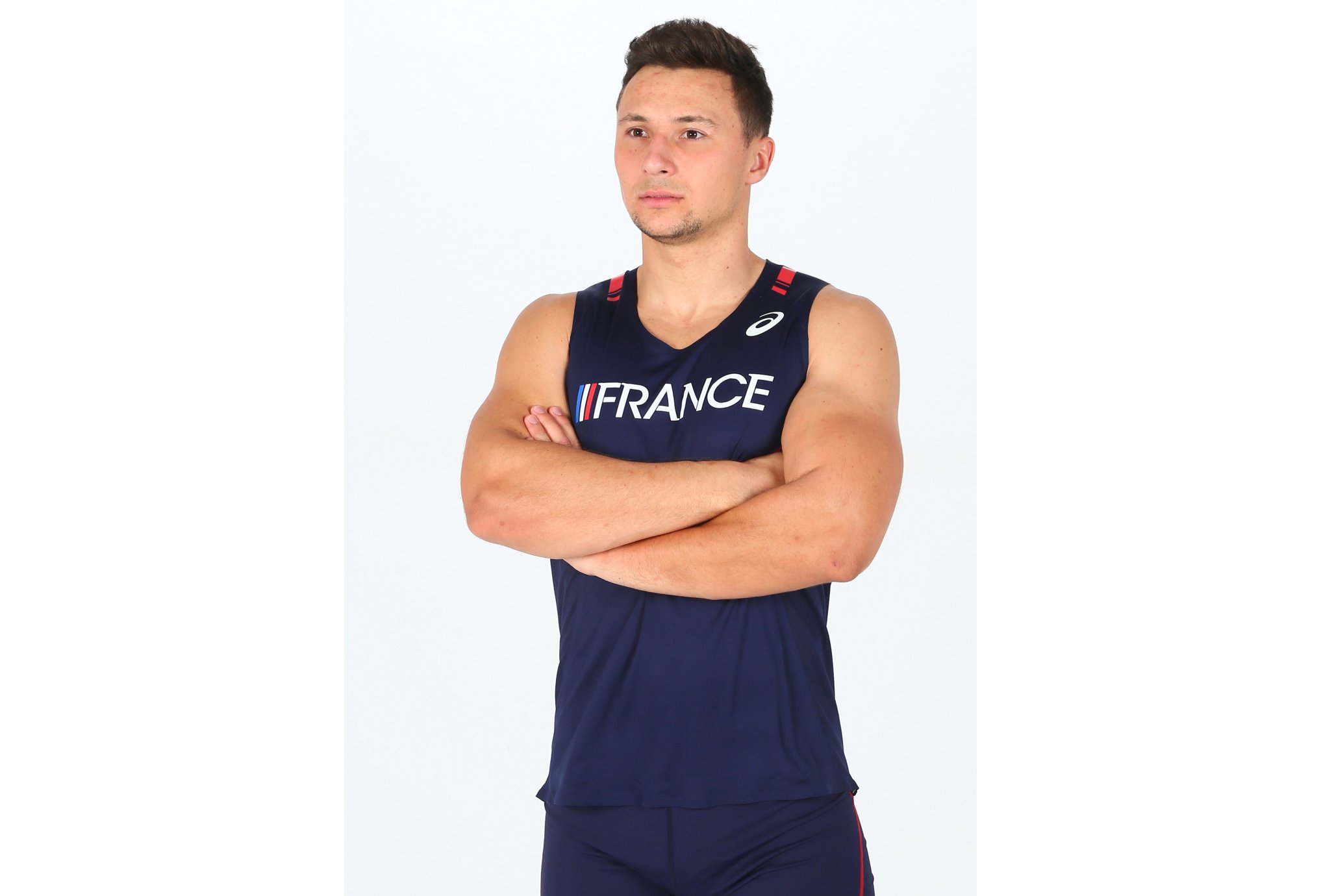 Asics T&F Singlet Équipe de France M vêtement running homme