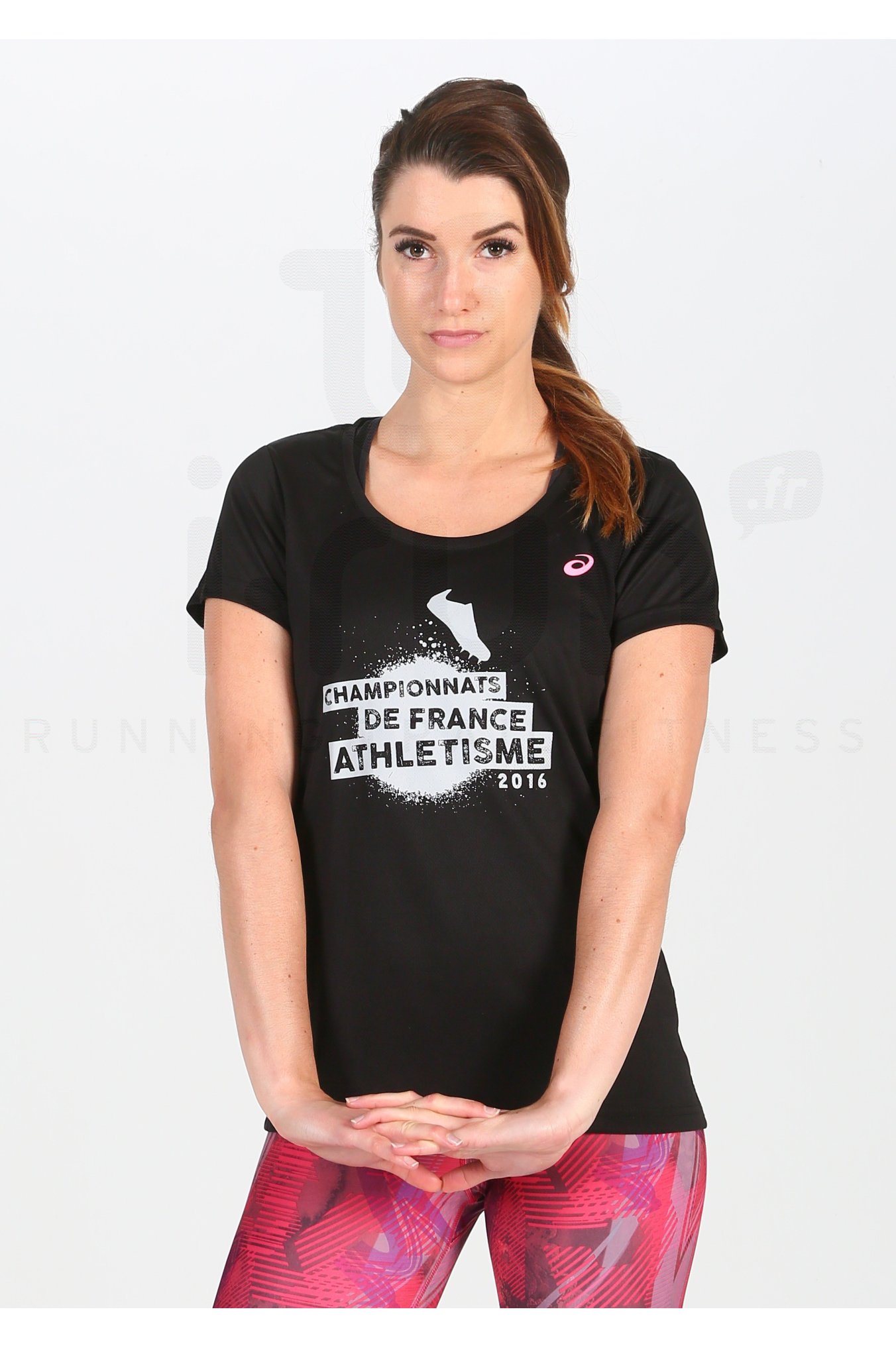 asics t shirt fille argent