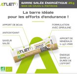Atlet Barre �nerg�tique Endurance Sal�e - Noix de Cajou / Pistache