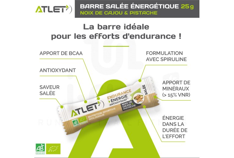 Atlet Barra Energtica Endurance Salgada - Noz de Caju / Pistache