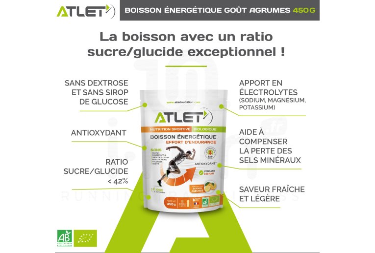 Atlet Boisson nergtique - Agrumes
