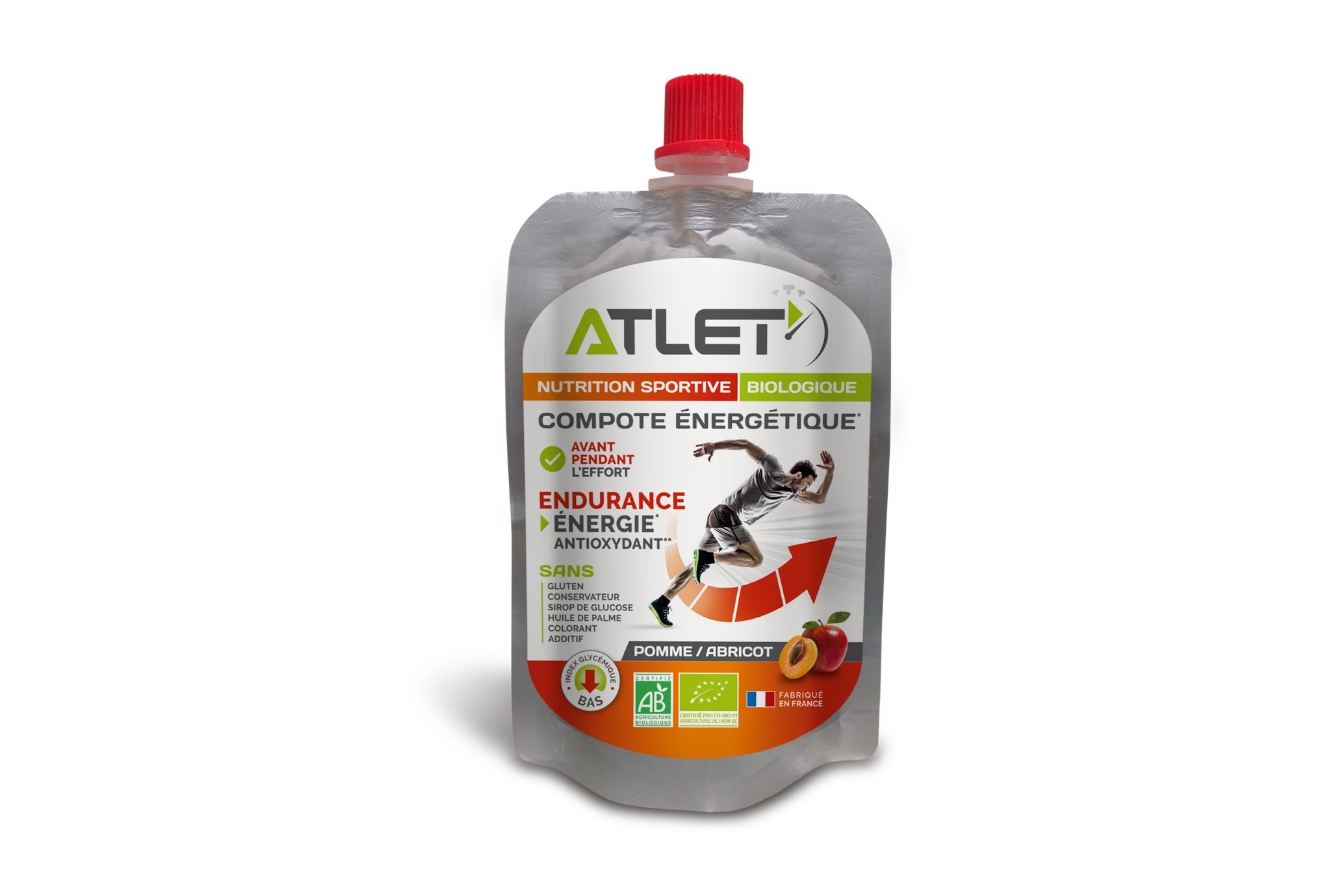 Atlet Compote Énergétique - Pomme/Abricot Diététique Gels