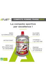 Atlet Compote énergétique Bio - Pomme et fraise