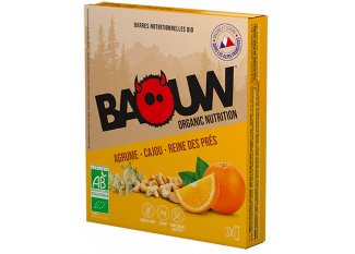 Baouw Étui 3 barres nutritionnelles bio - Agrume - Cajou - Piment de Jamaïque