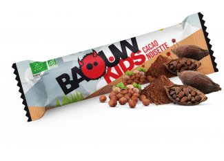 Baouw Étui 3 barres nutritionnelles bio - Cacao - Noisette - KIDS
