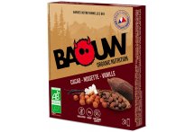 Baouw Étui 3 barres nutritionnelles bio - Cacao - Noisette - Vanille