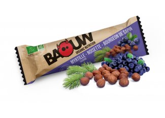 Baouw Étui 3 barres nutritionnelles bio - Myrtille sauvage - Noisette - Bourgeon de sapin