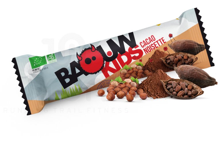 Baouw tui 3 barres nutritionnelles bio - Cacao - Noisette - KIDS