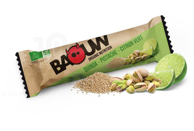 Baouw tui 3 barres nutritionnelles bio - Quinoa  - Pistache - Citron vert