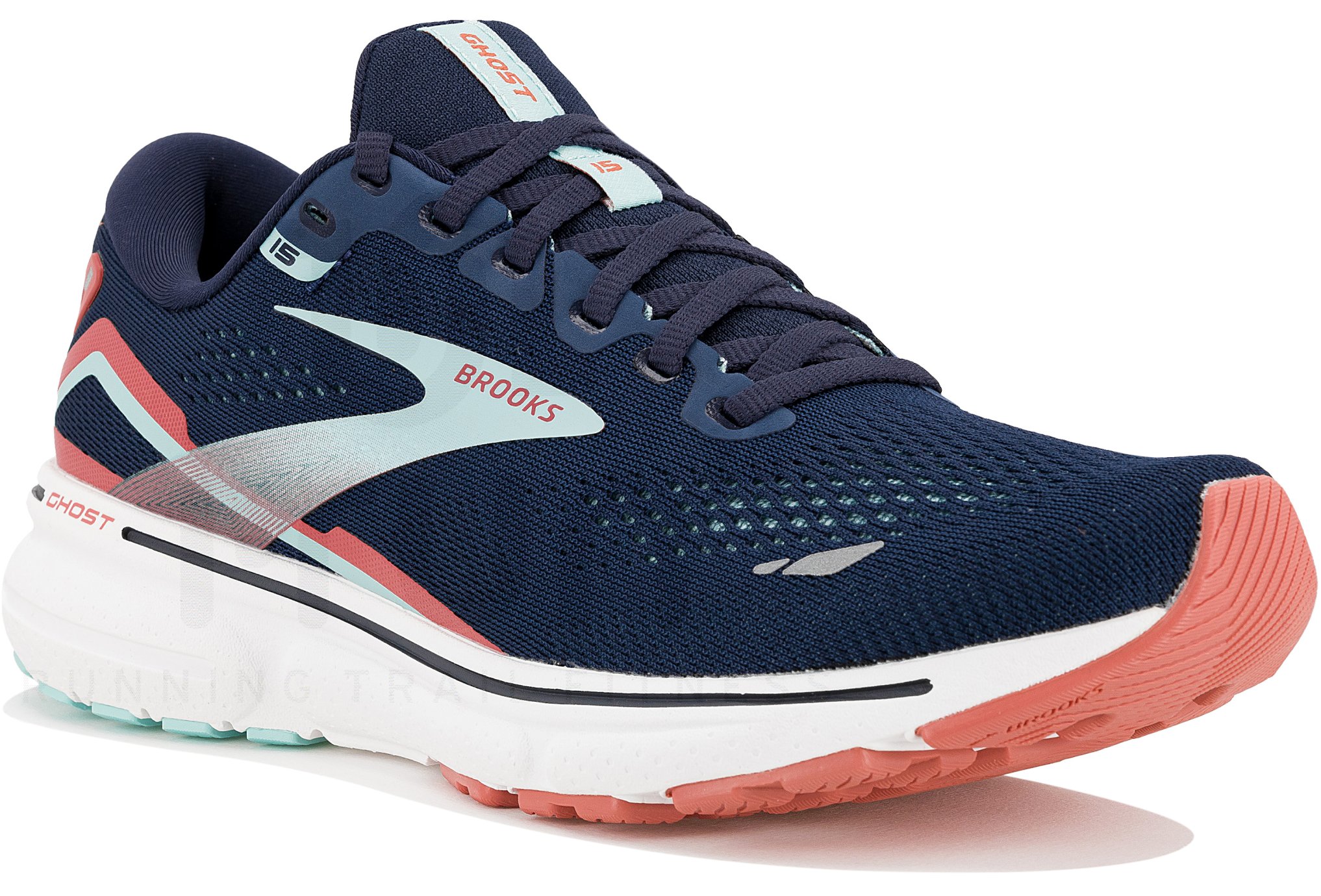 Brooks Ghost 15 Femme Baskets Running Navy 40 EU - Amorti Doux Et Confort