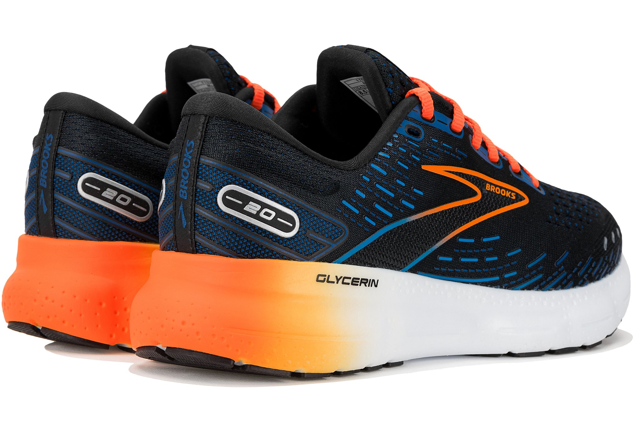 Brooks Herren Glycerin 20 Laufschuh - Super Weiche Dämpfung Für Läufer (Grau/Chili, 46 EU)