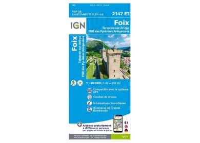 Carte IGN Foix 2147ET 