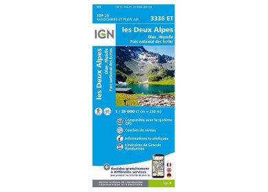 Carte IGN Les Deux Alpes 3336ET