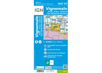 Carte IGN Vignemale 1647OT