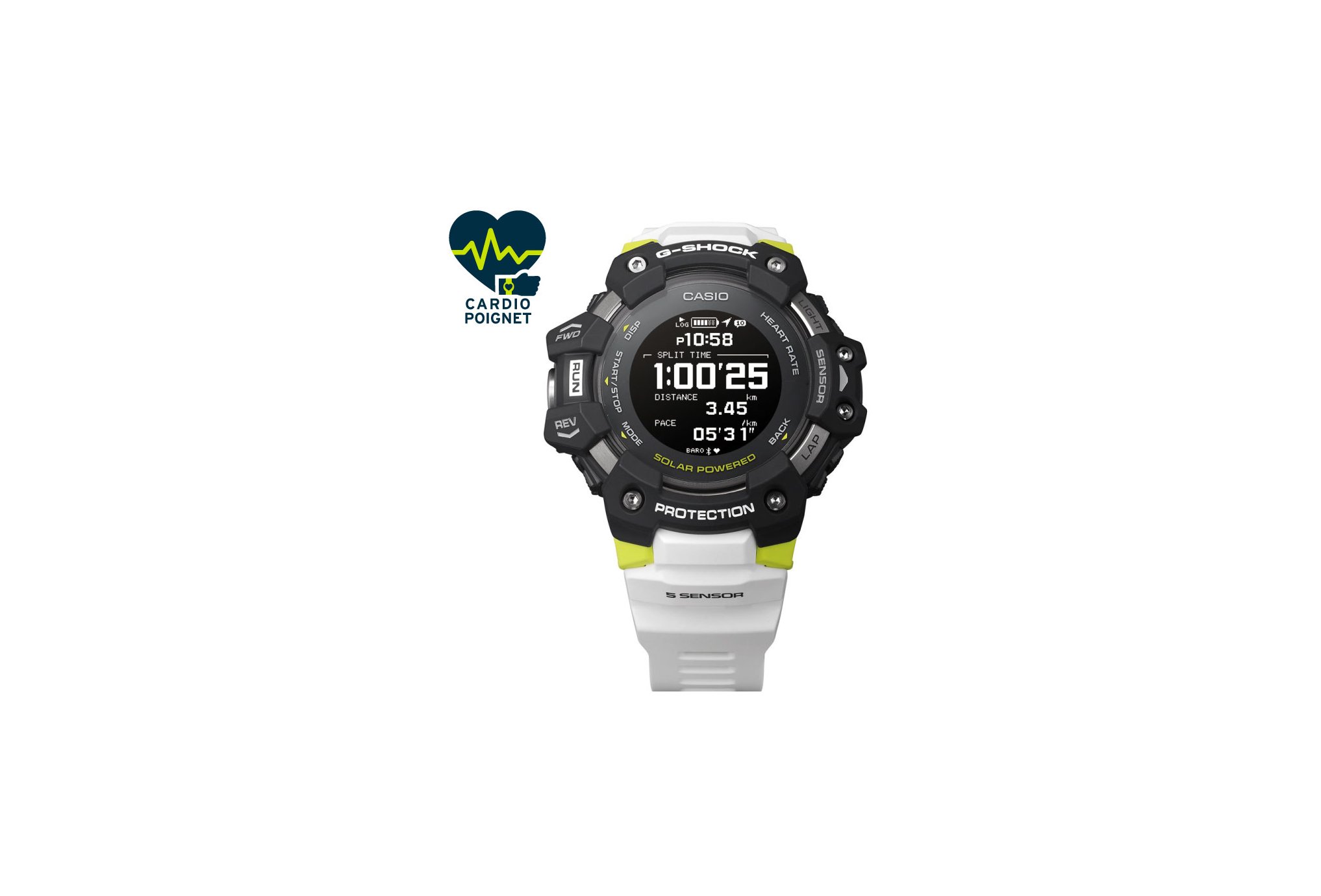 Casio G-SQUAD HR GBD-H1000-1A7ER Cardio-Gps