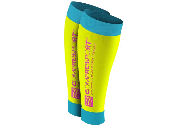 Compressport Manguitos  de gemelo R2 Fluo