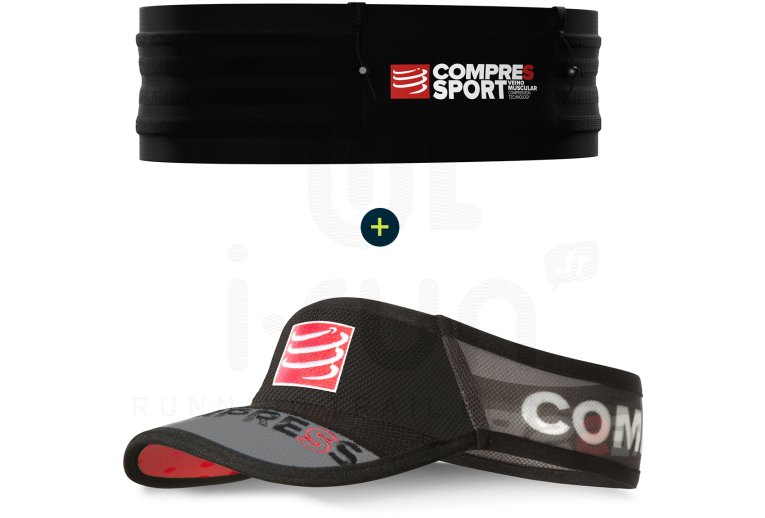 Compressport Pack cintur�n Free Belt Pro + visera UltraLight
