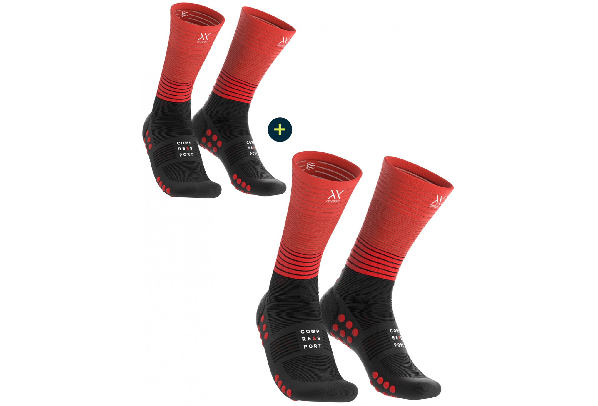 Compressport Pack Mid Compression Chaussettes