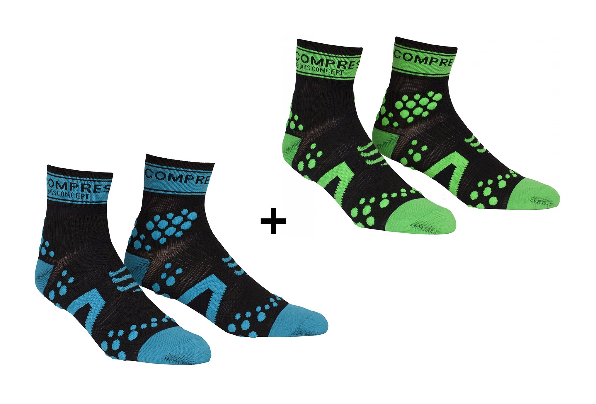 Compressport Pack Pro Racing V2 Run High Chaussettes