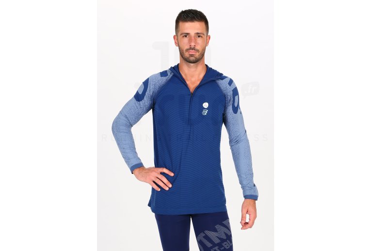 Compressport camiseta manga larga Ultra Trail 180g Racing Hoodie UTMB 2020