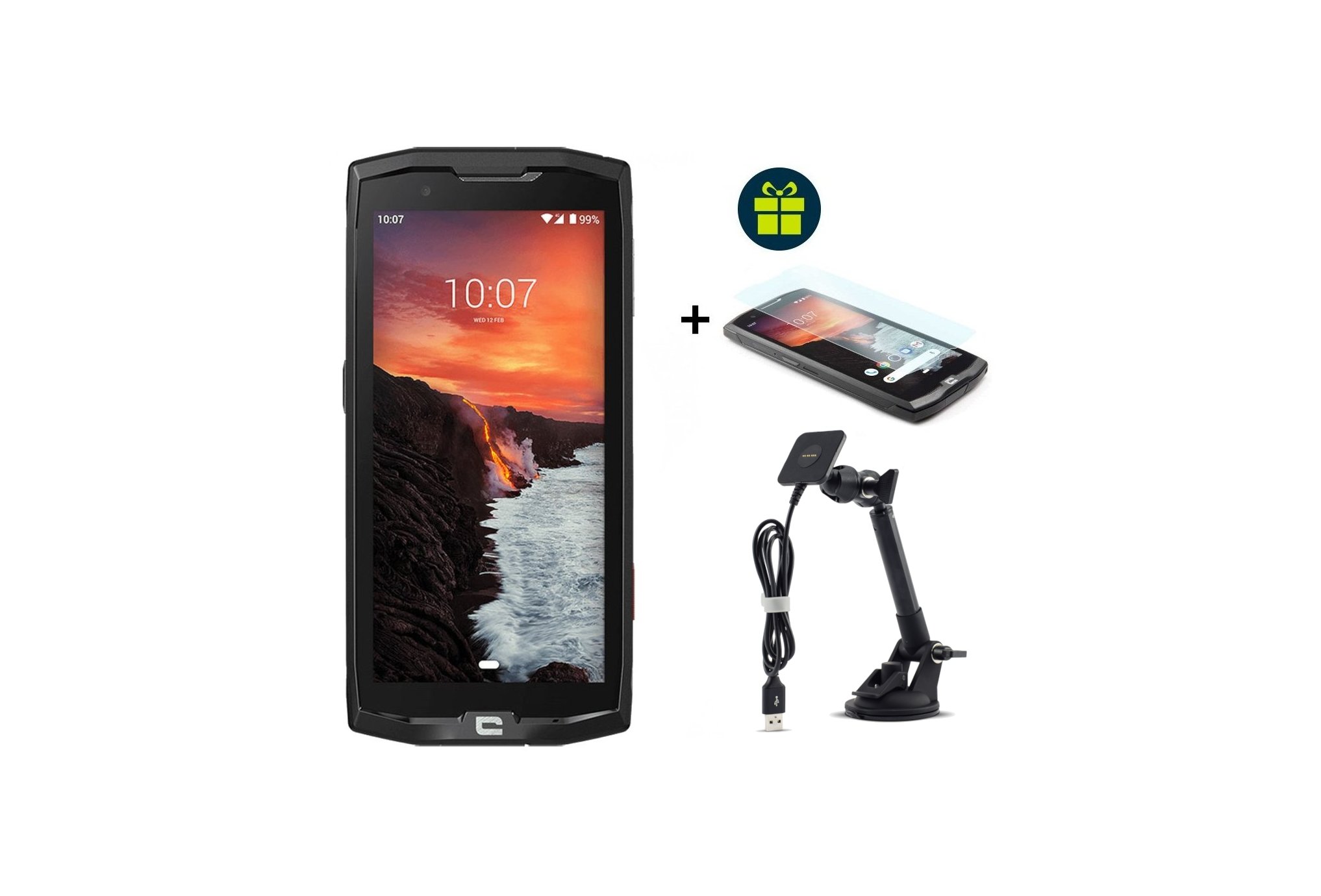 Crosscall Core-X4 4Go 64Go avec verre trempé et X-Car Pro Téléphone Outdoor
