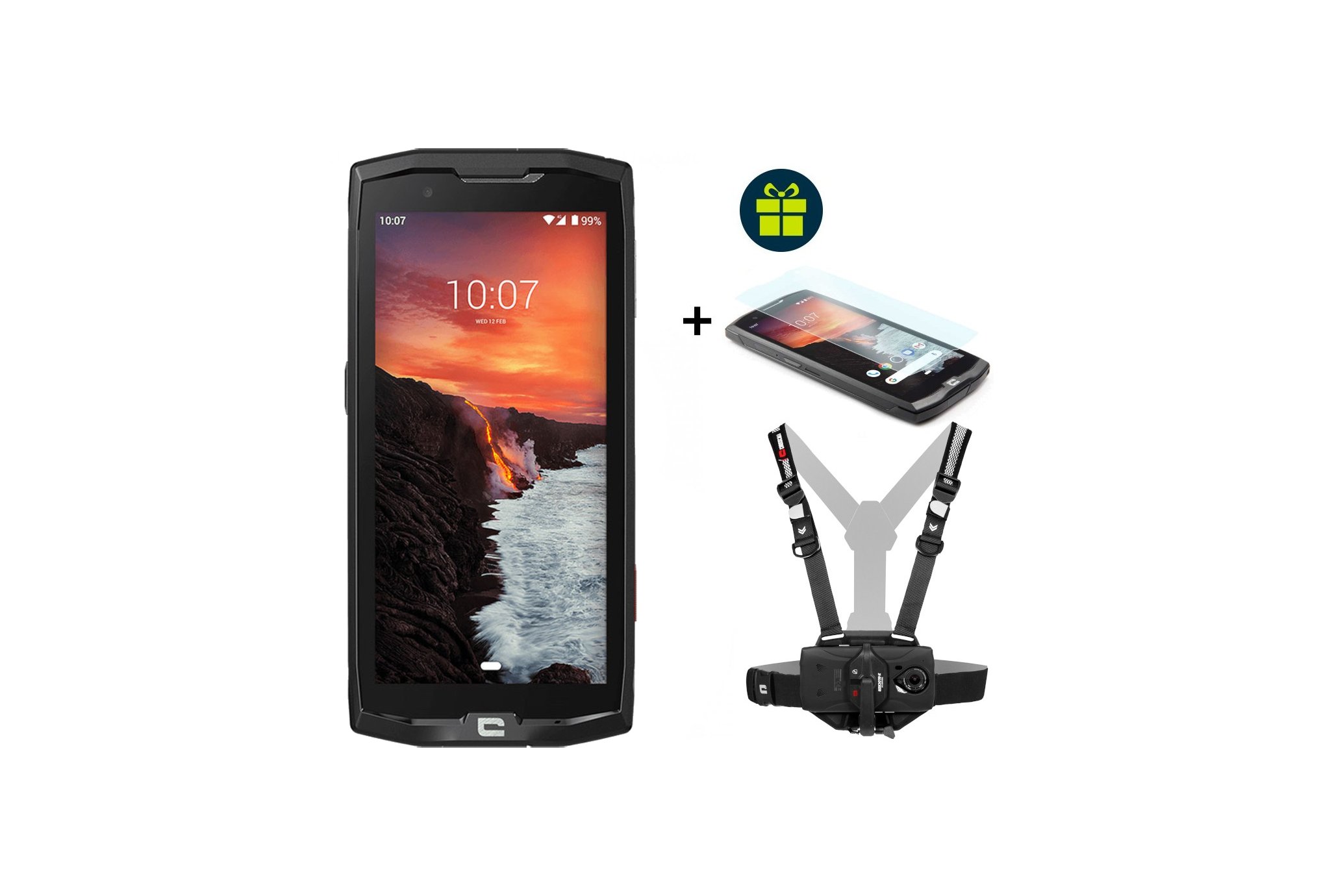 Crosscall Pack Core-X4 + X-Chest + Verre trempé X-Glass Téléphone Outdoor
