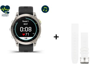 Garmin EPIX Gen 2 Sapphire Titanium mit zustzlichem QuickFit Silikonarmband 22 mm