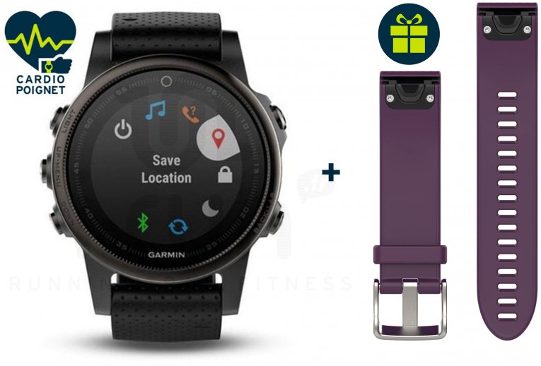 Garmin Reloj Fnix 5 S GPS Multisports Sapphire Black + correa de regalo