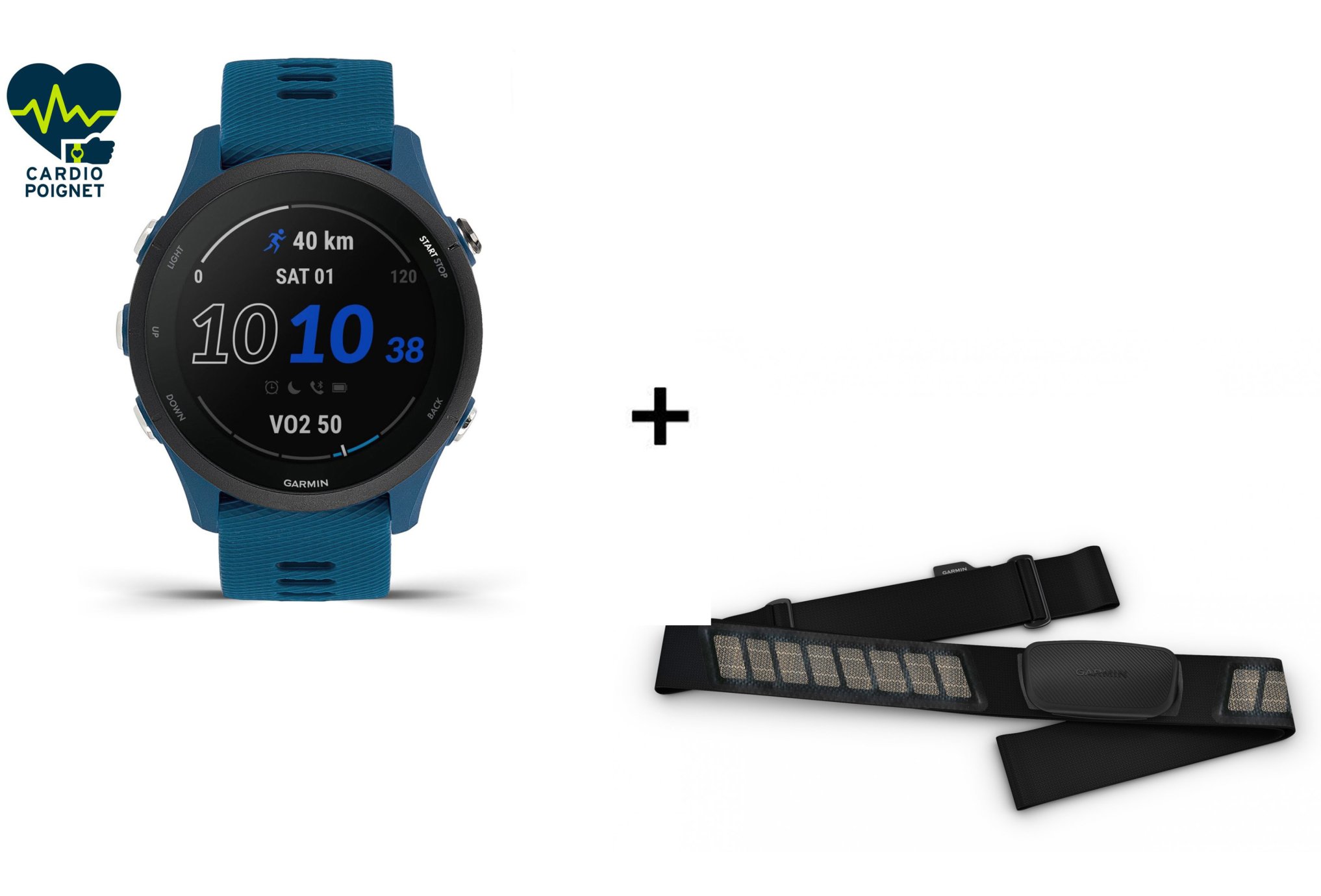 Garmin Forerunner 255 et ceinture HRM-Dual