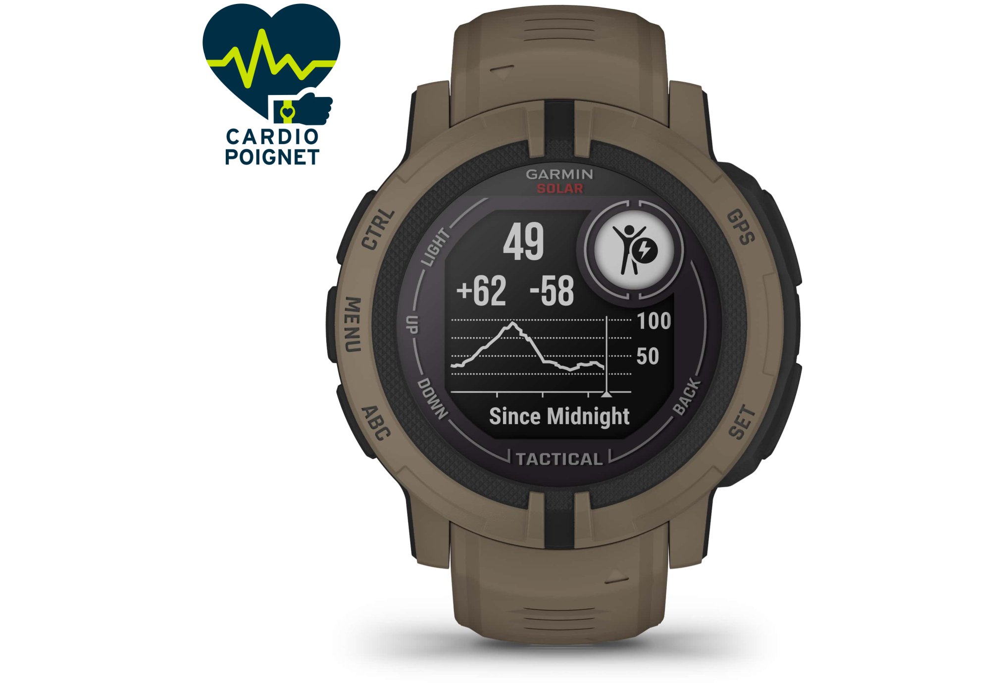 Garmin Instinct 2 Solar Tactical Edition Marron