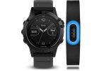 Garmin Fenix 5 GPS Multisports Sapphire Performer HRM-Tri+ Correa de cuero de regalo