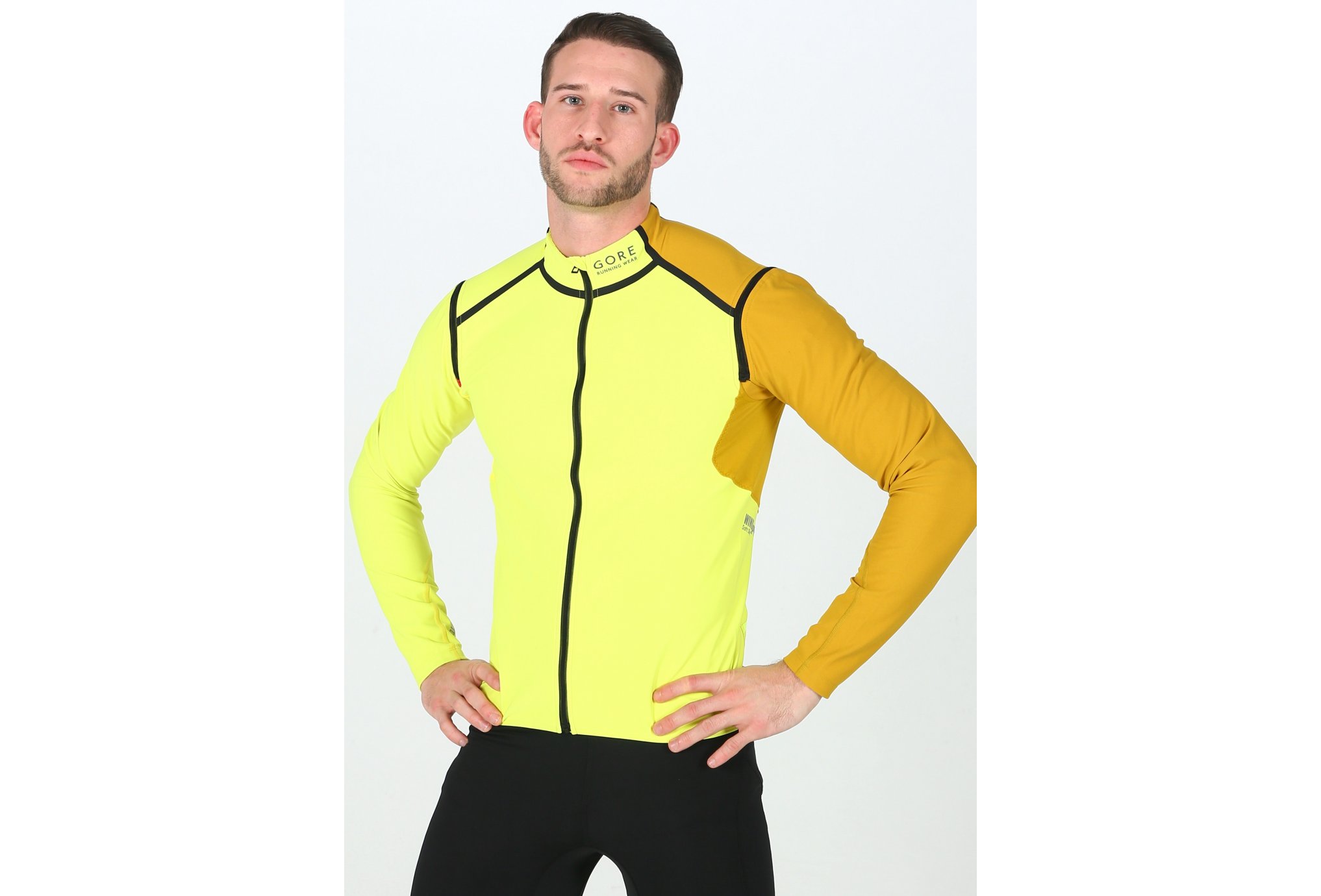 Gore Wear fusion windstopper soft shell zip-Off m vtement running homme