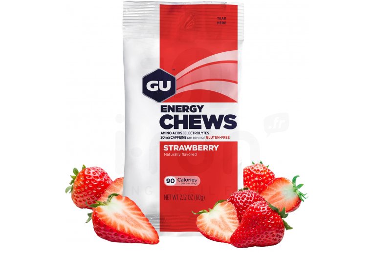 GU chicles Chews fresa
