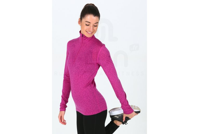 Icebreaker camiseta manga larga 200 Osasis 1/2 Zip Sky Paths